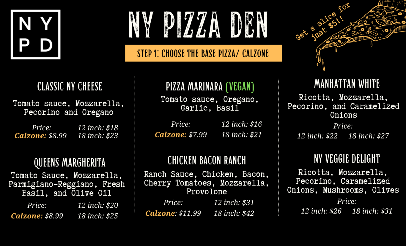 New York Pizza Den Menu #1 Best Pizza in Saskatoon